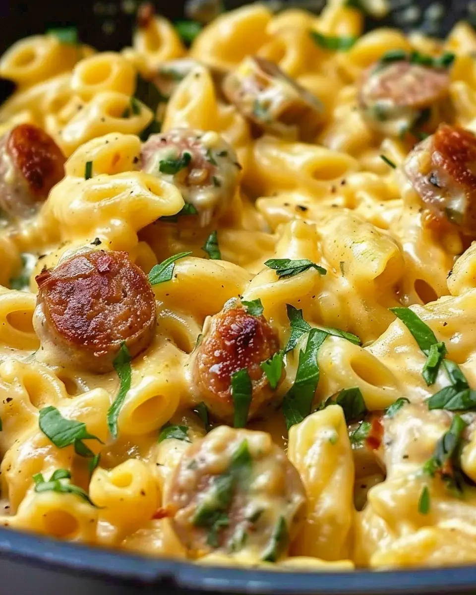 One-Pan White Cheddar Ranch Sausage Magic Pasta Delightfully Easy