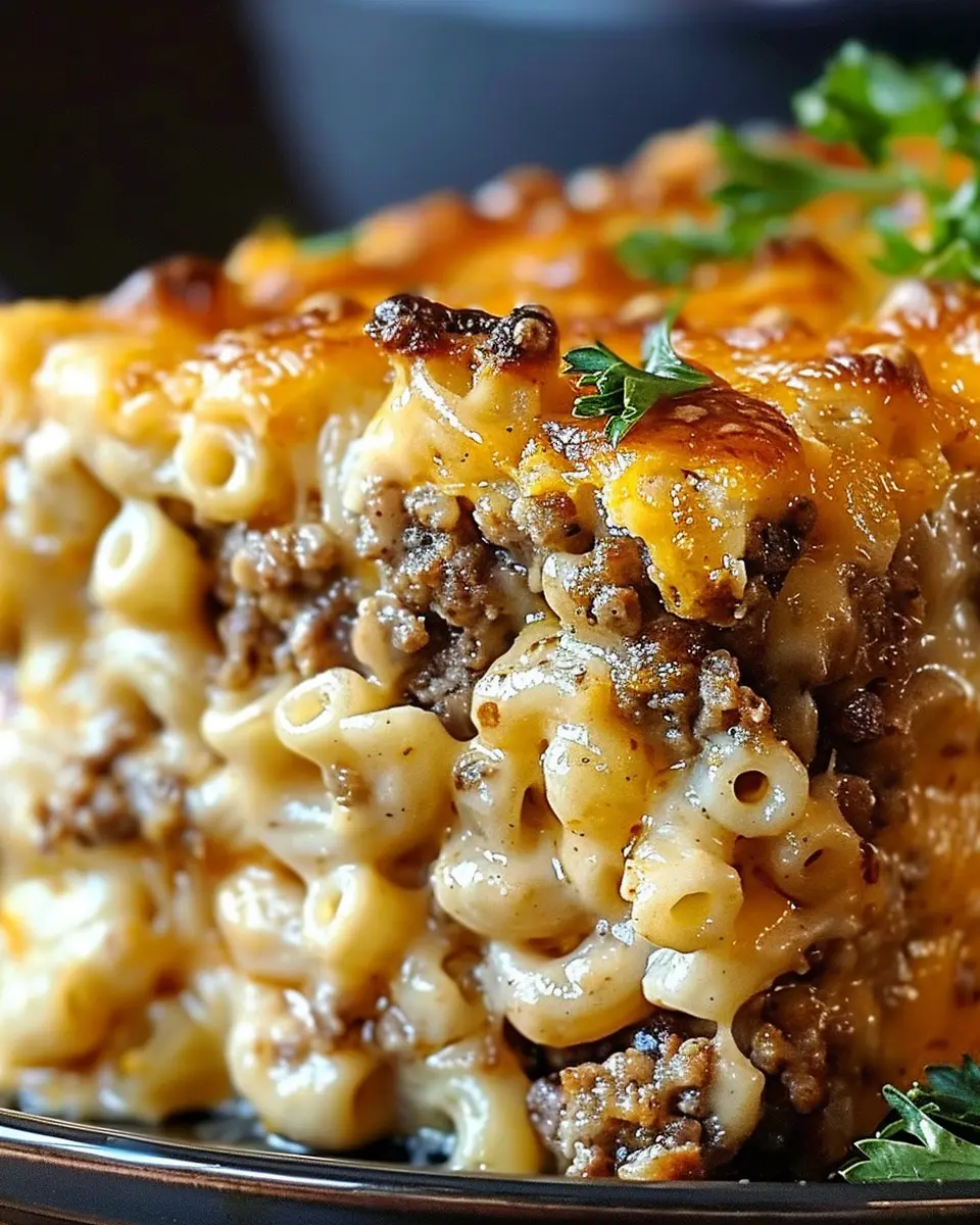 mac and cheese meatloaf casserole with turkey bacon goodness
