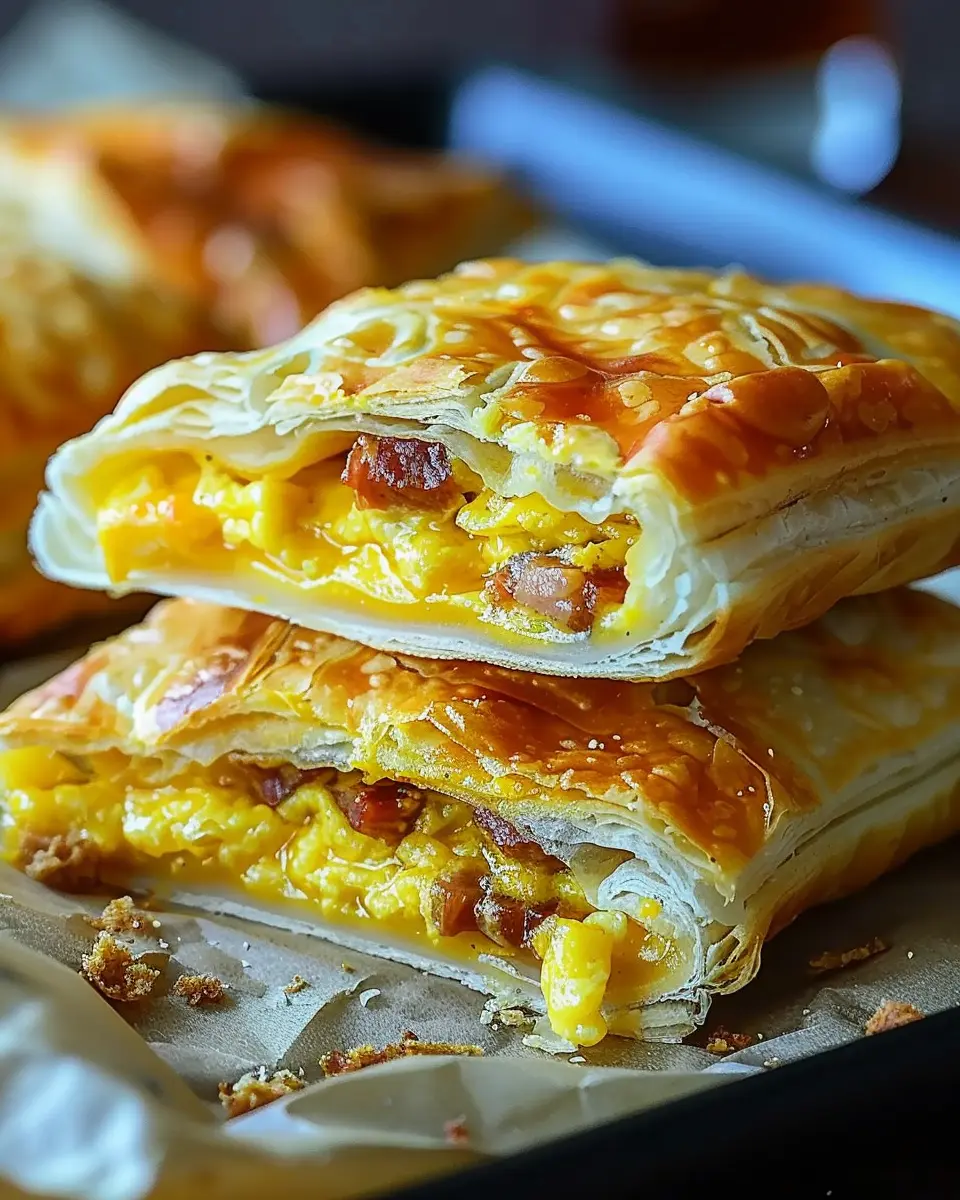 Irresistible Homemade Breakfast Hot Pockets with Turkey Bacon and Chicken Ham