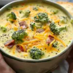 Panera Copycat Broccoli Cheddar Soup: Easy Instant Pot Recipe with Turkey Bacon