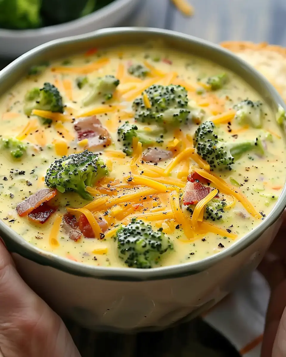 Panera Copycat Broccoli Cheddar Soup: Easy Instant Pot Delight with Turkey Bacon