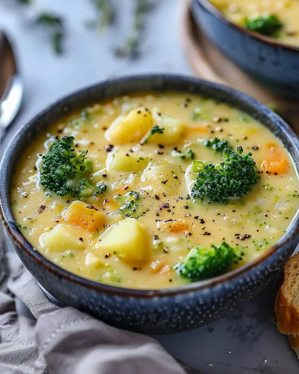 Broccoli Potato Cheese Soup Recipe