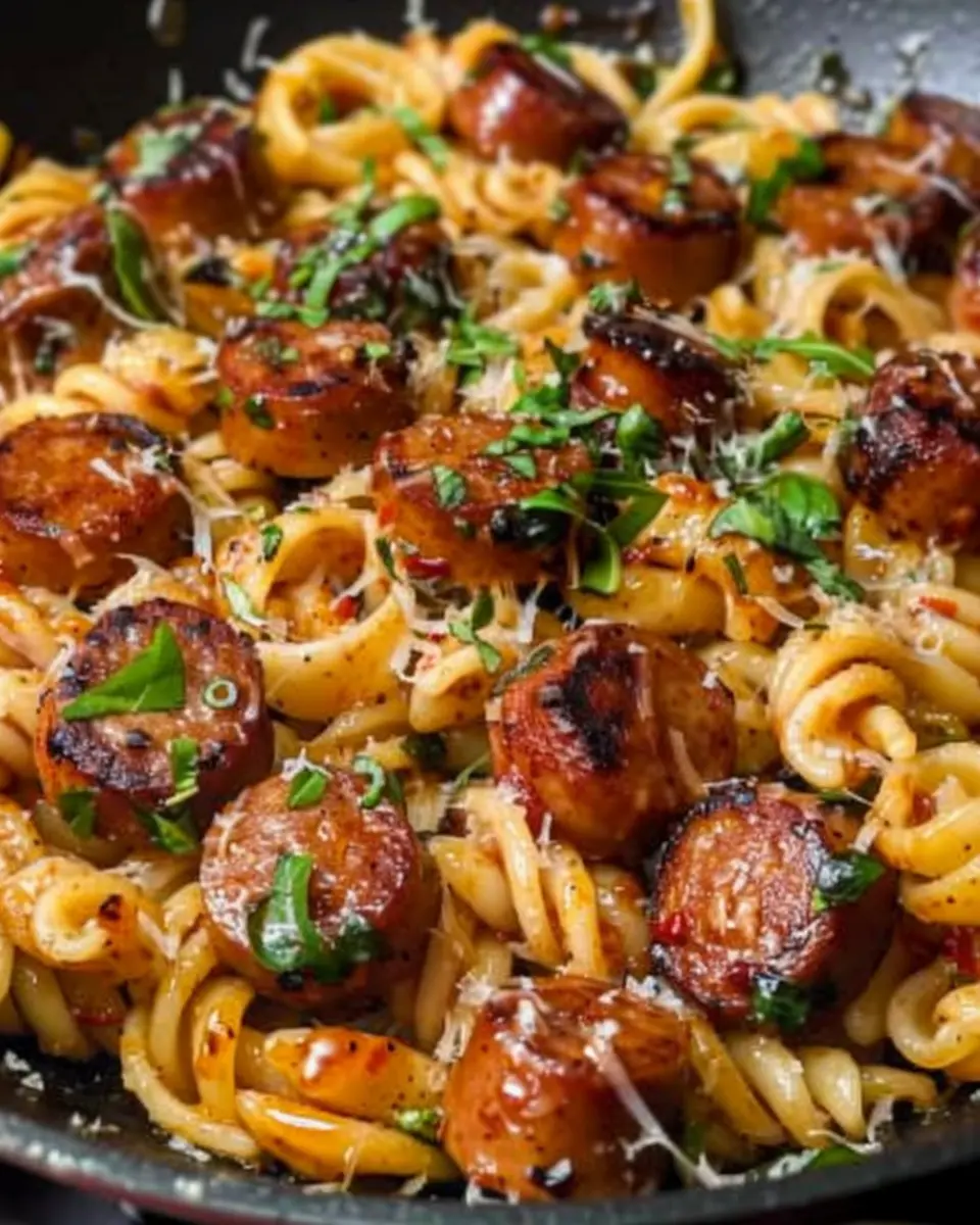 Sticky Honey Garlic Sausage Pasta Skillet: The Best Easy Recipe