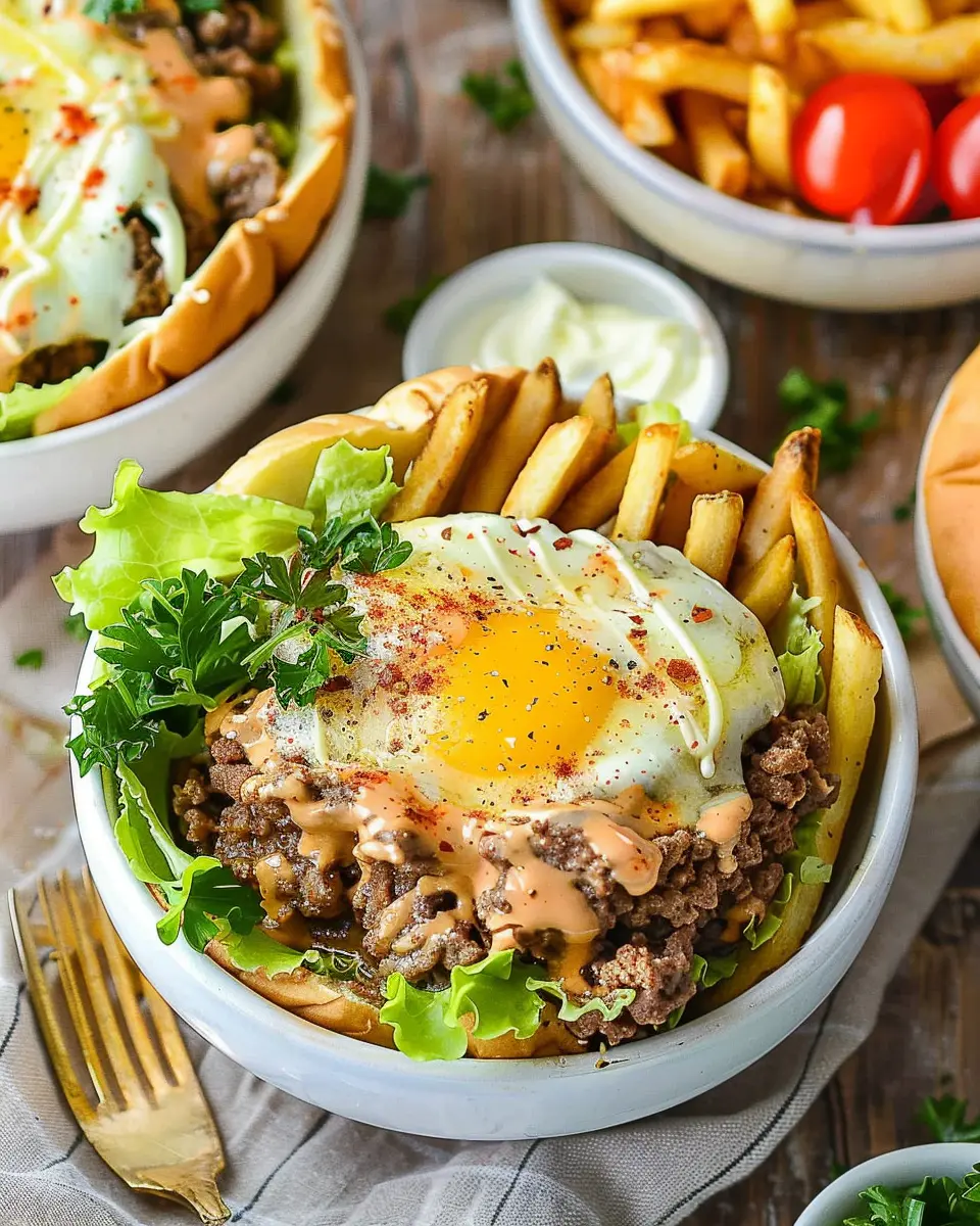 Burger Bowls: Easy Turkey Bacon and Chicken Ham Delight