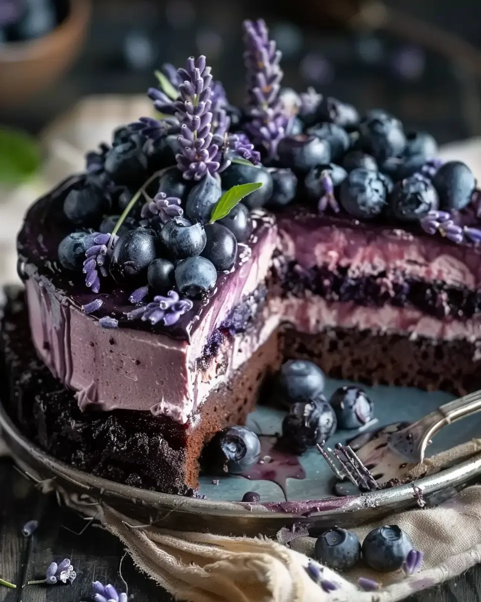 Blueberry Chocolate Lavender Dream Cake