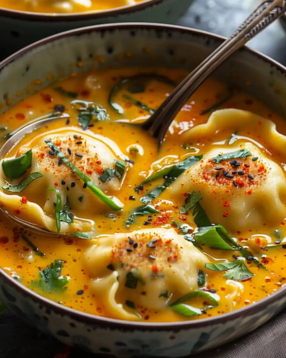 Quick Coconut Curry Soup: Easy Dumplings for a Cozy Meal