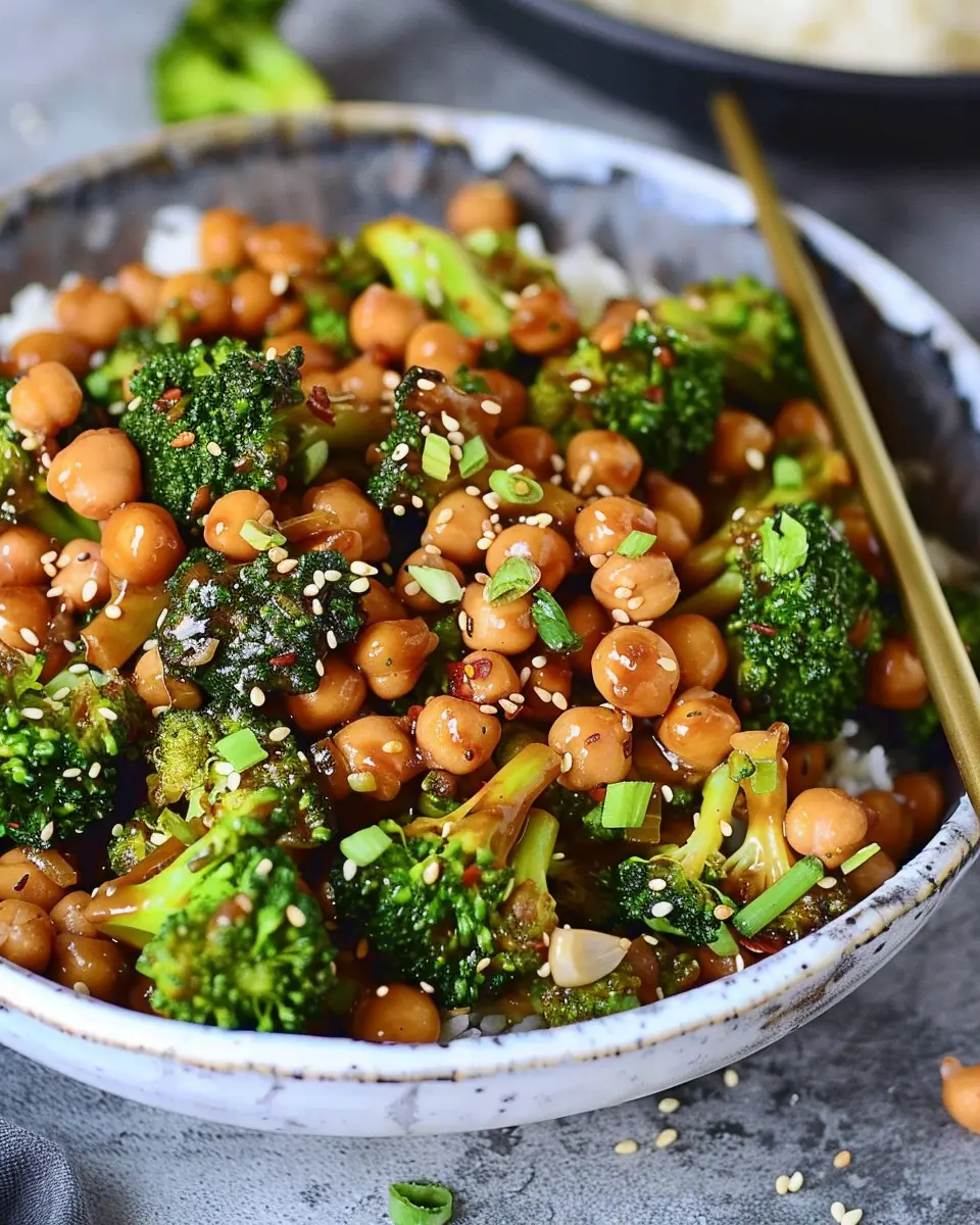 Garlic Broccoli Stir Fry With Chickpeas: A Flavorful Easy Delight