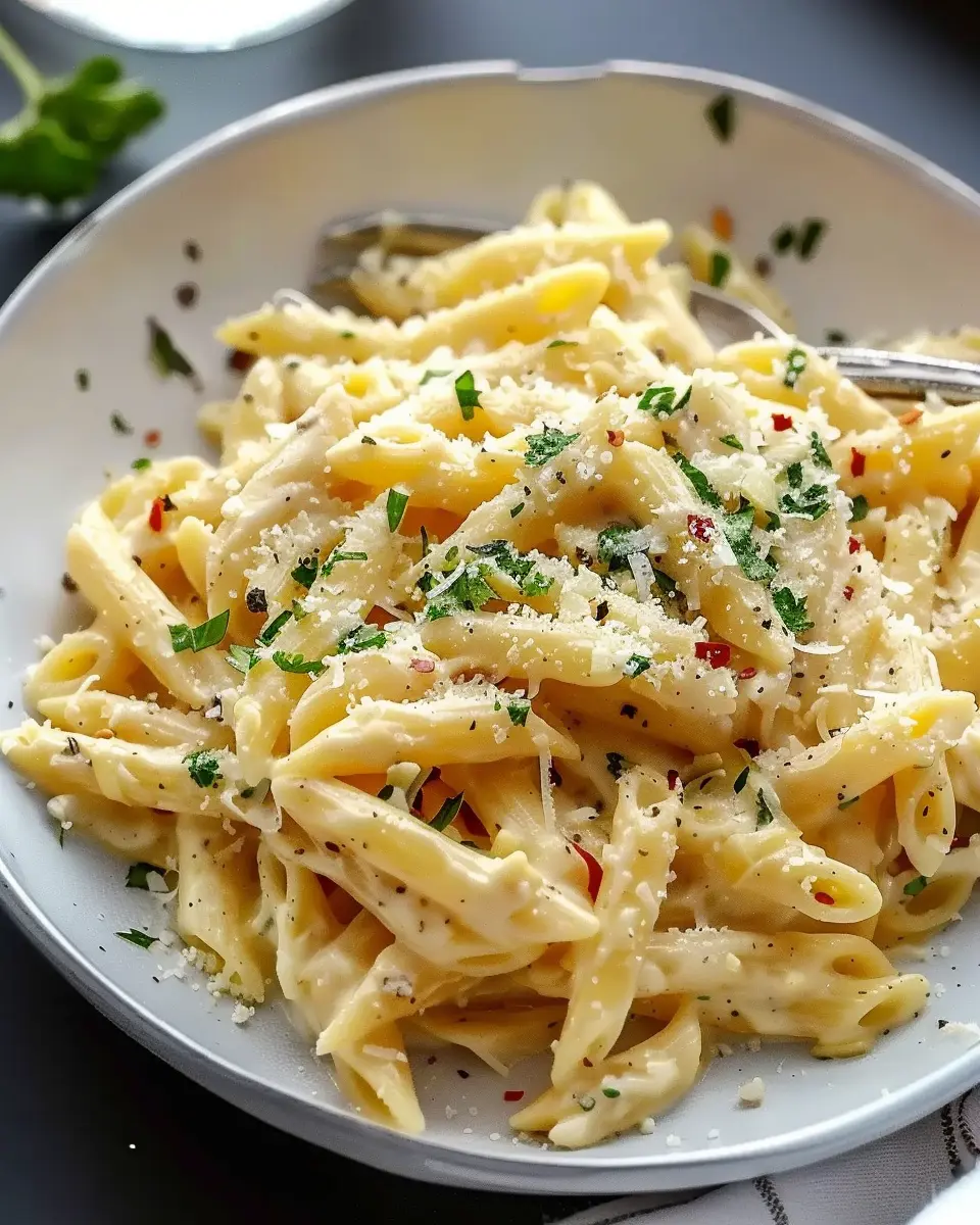 One Pot Creamy Garlic Pasta in Just 20 Minutes, Easy and Delicious