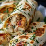 Low Carb Cheesy Garlic Chicken Wraps