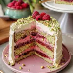 Raspberry Pistachio Cake