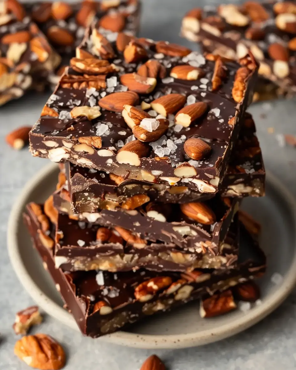 Dark Chocolate and Sea Salt Nut Bars