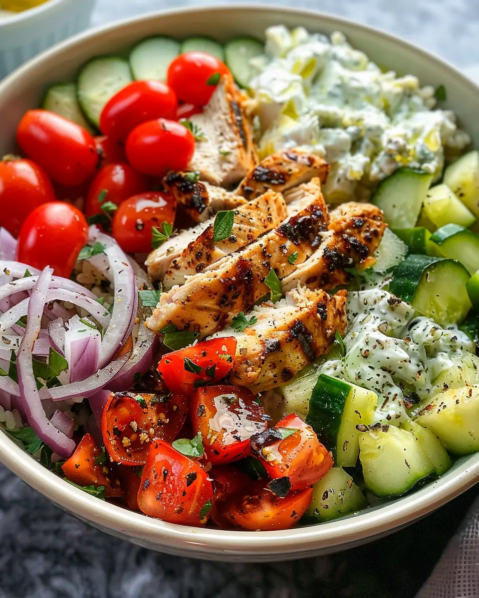 Greek Chicken Bowls: Easy and Flavorful Homemade Delight