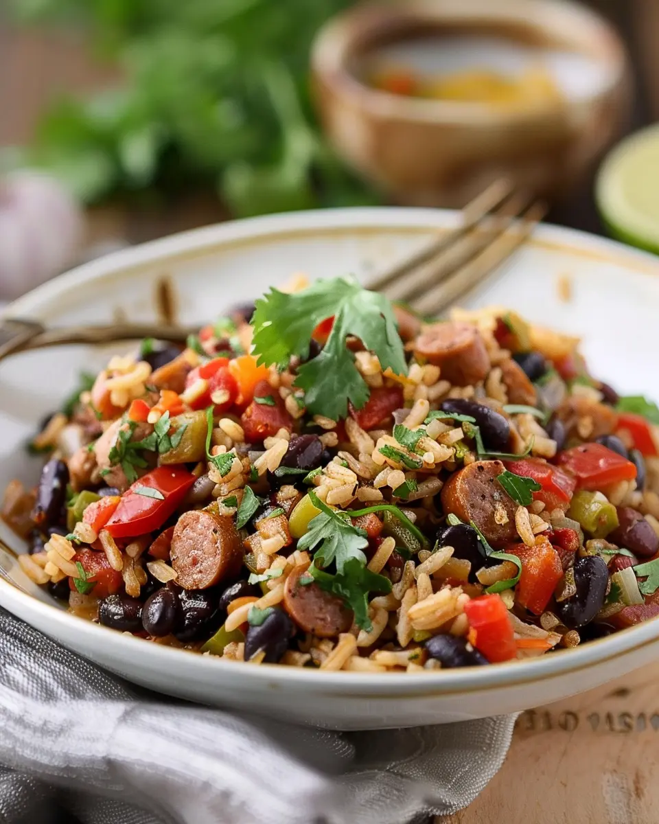 Hearty Black Beans and Rice with Sausage: A Comforting Delight