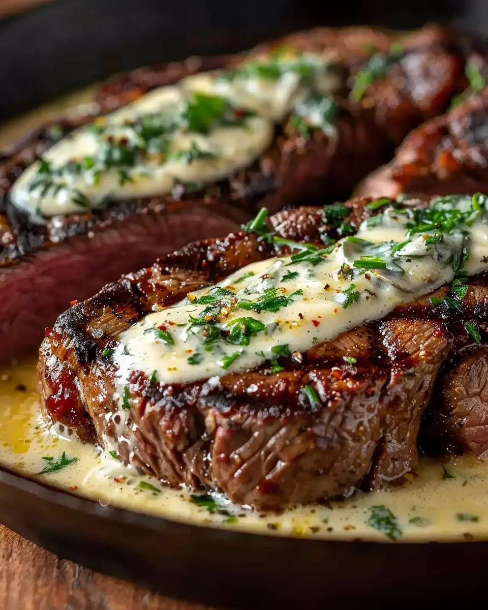 Garlic Butter Steak with Indulgent Parmesan Cream Sauce Recipe