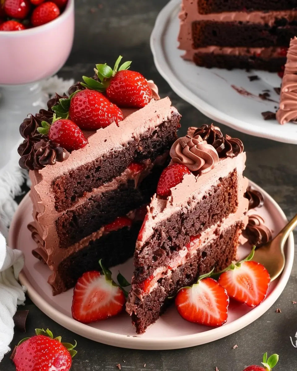 Strawberry Chocolate Cake