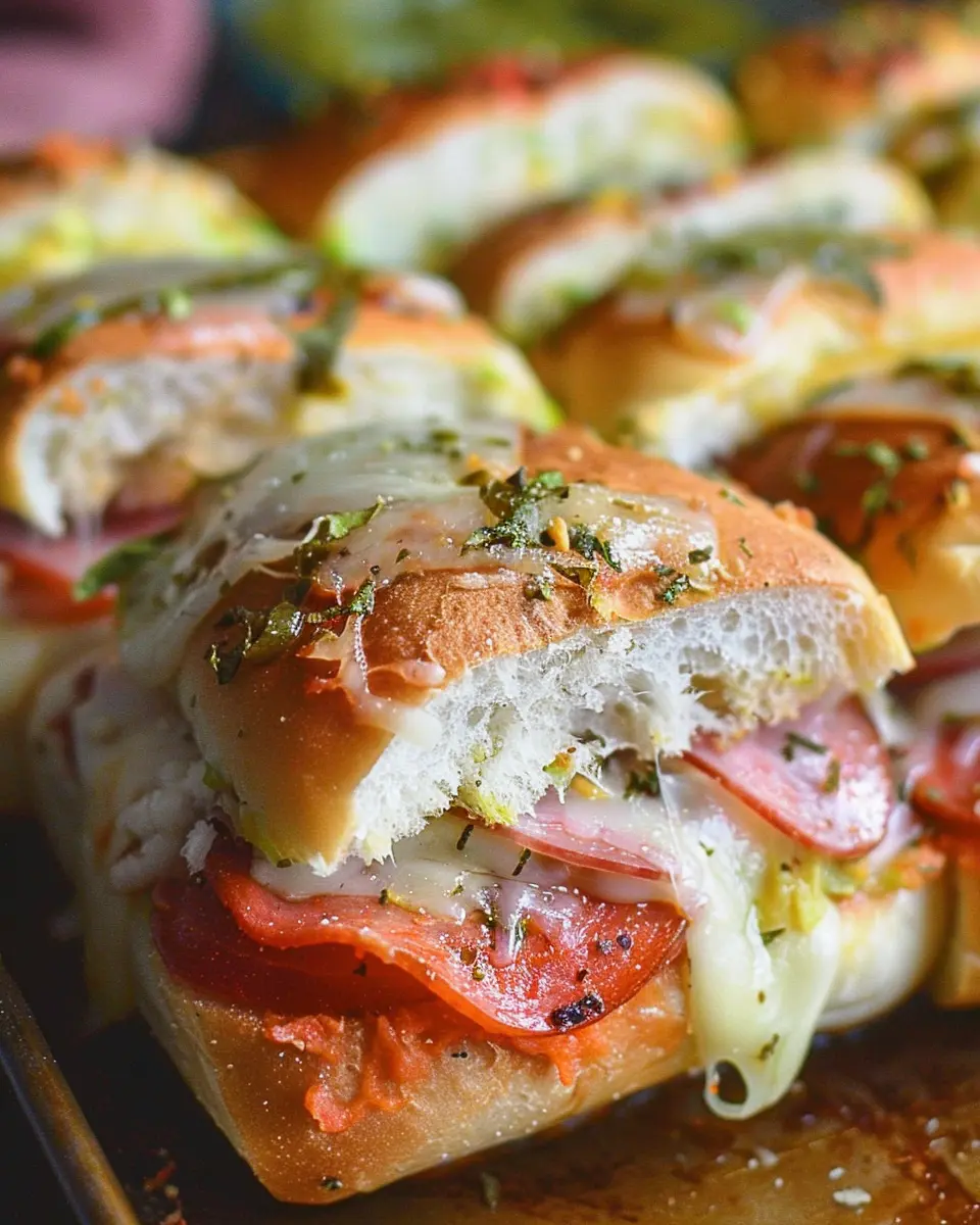Hot Italian Sub Sliders: Easy and Indulgent Comfort Food Delight