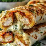Low Carb Cheesy Garlic Chicken Wraps
