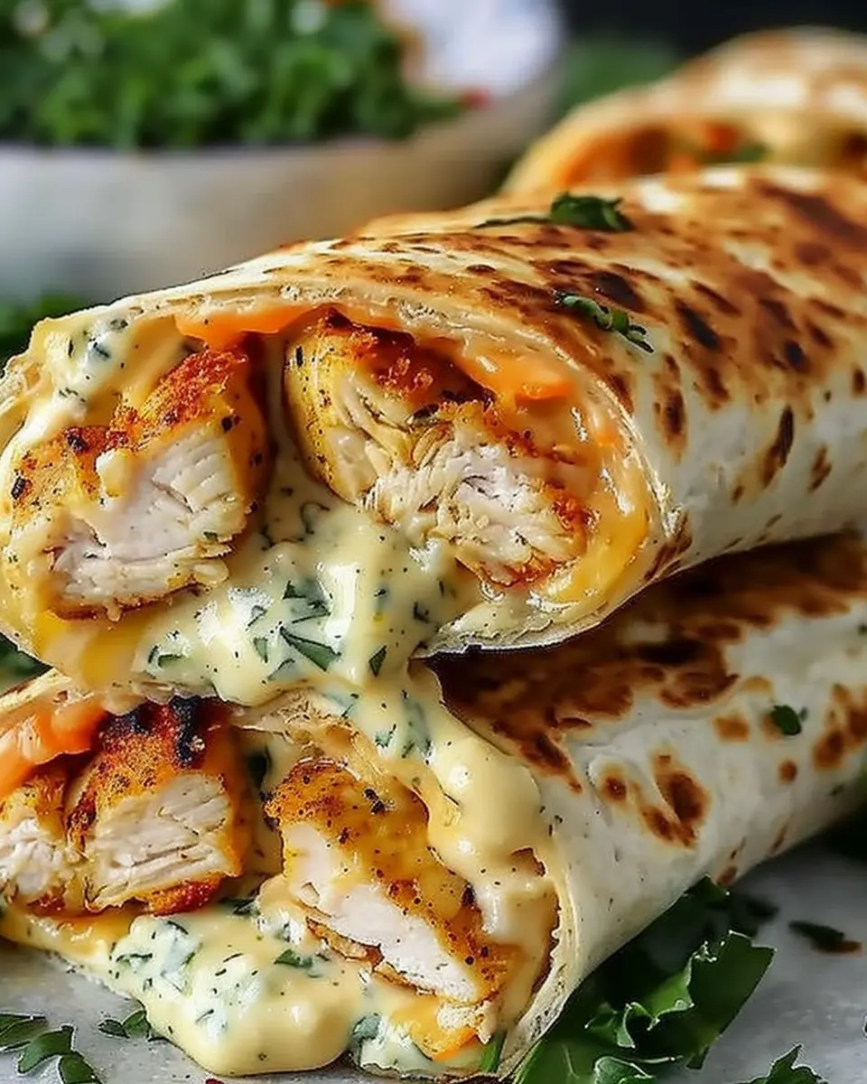 Low Carb Cheesy Garlic Chicken Wraps for a Healthy Twist