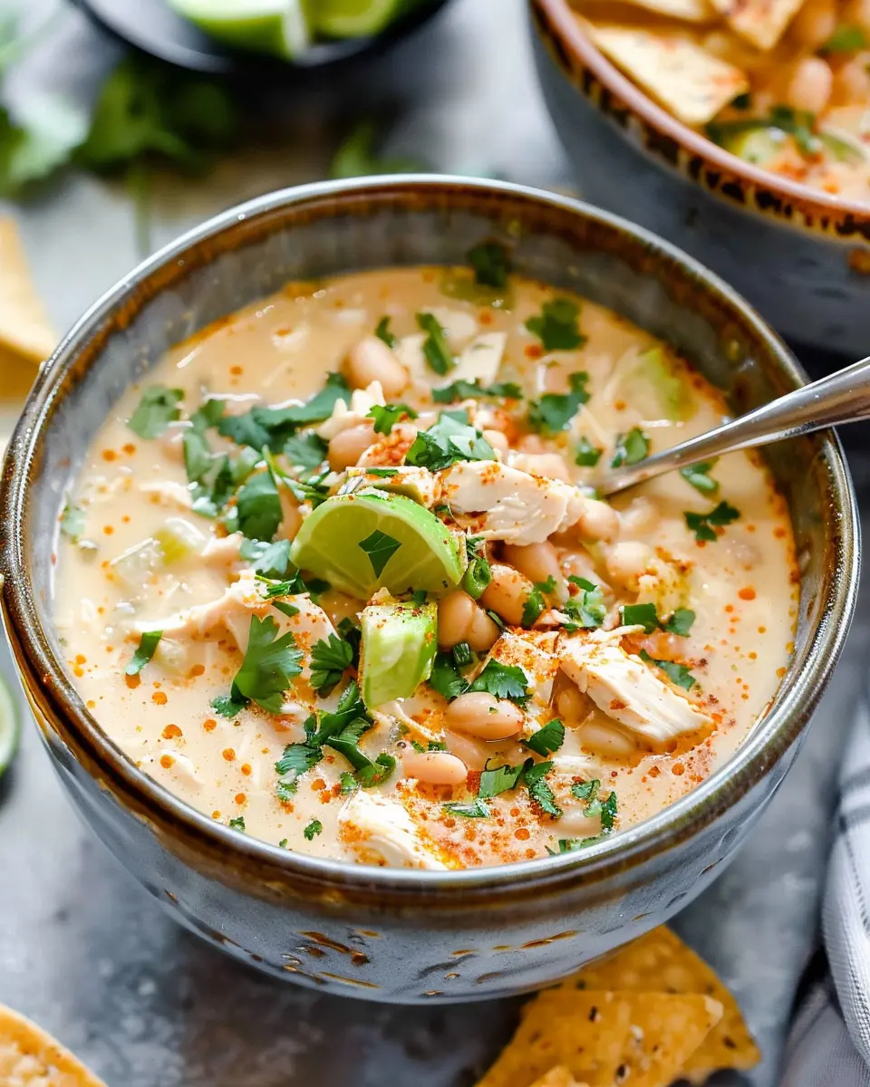 Creamy White Chicken Chili Recipe: A Cozy Delight with Turkey Bacon