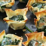 SPINACH AND ARTICHOKE WONTON CUPS