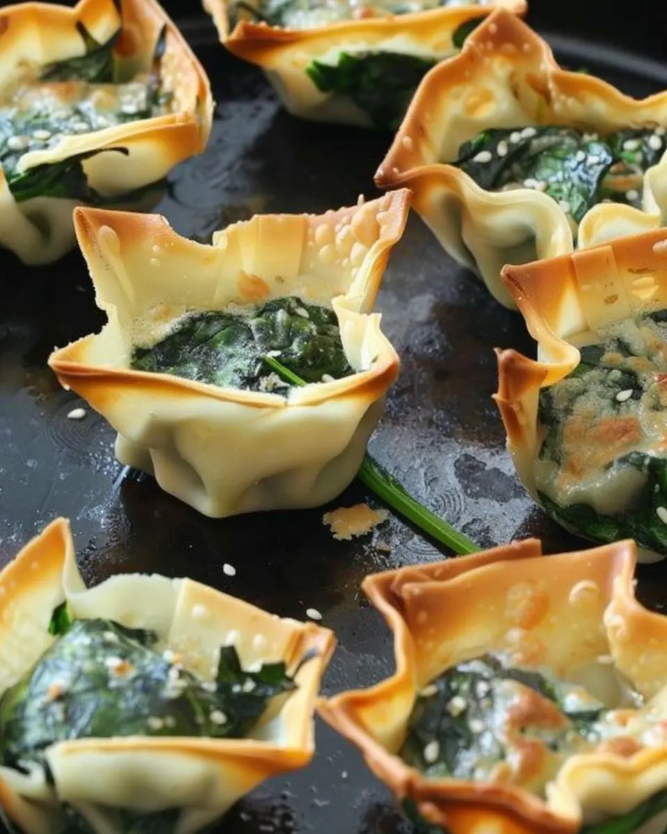 Spinach and Artichoke Wonton Cups: Easy, Flavorful Appetizer Delight