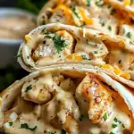 Cheesy Chicken Garlic Wraps
