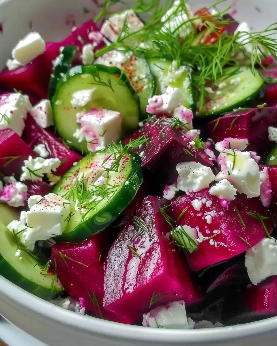 Beet Salad with Feta: A Refreshing Twist with Cucumbers and Dill