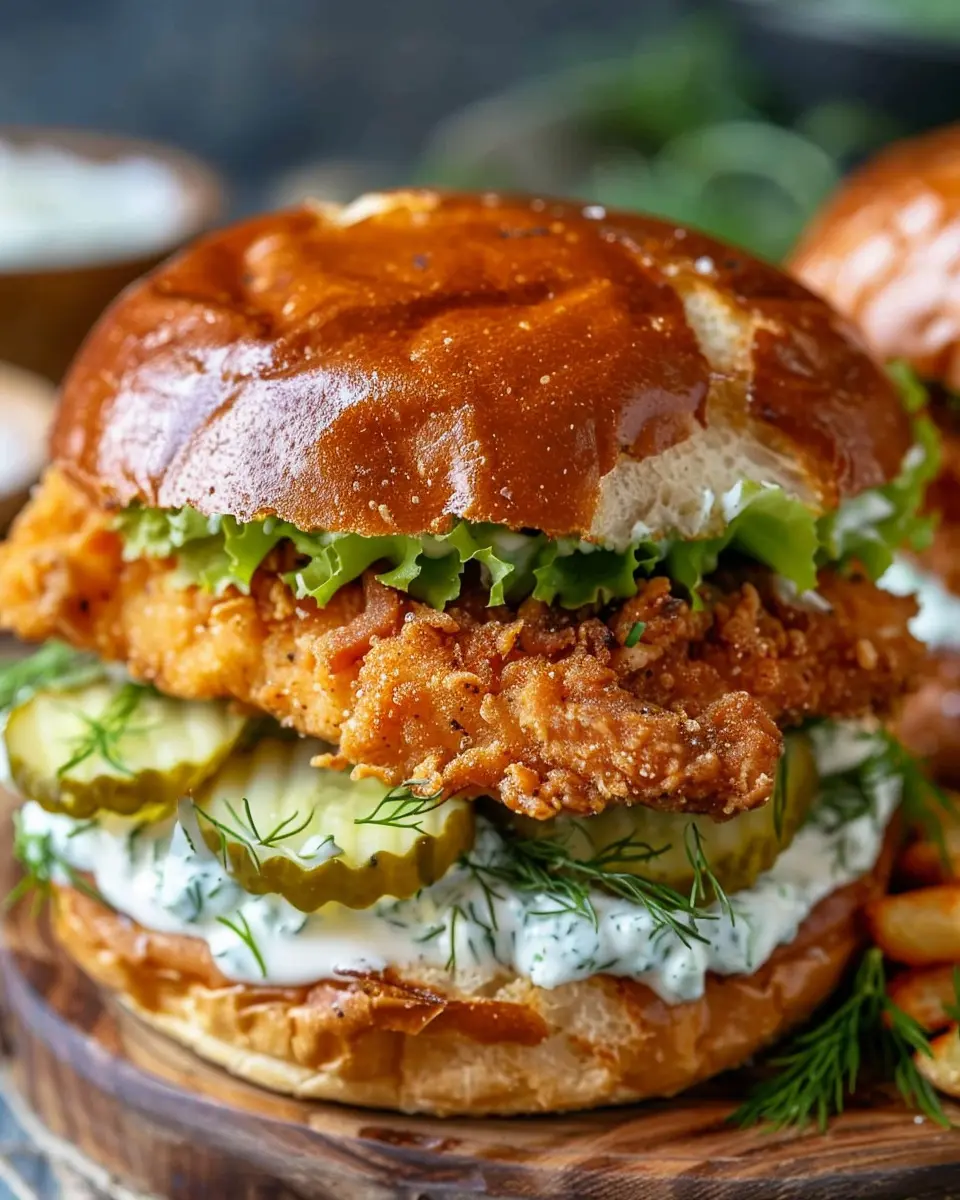Crispy Dill Chicken Sandwich Recipe: A Juicy Homemade Delight