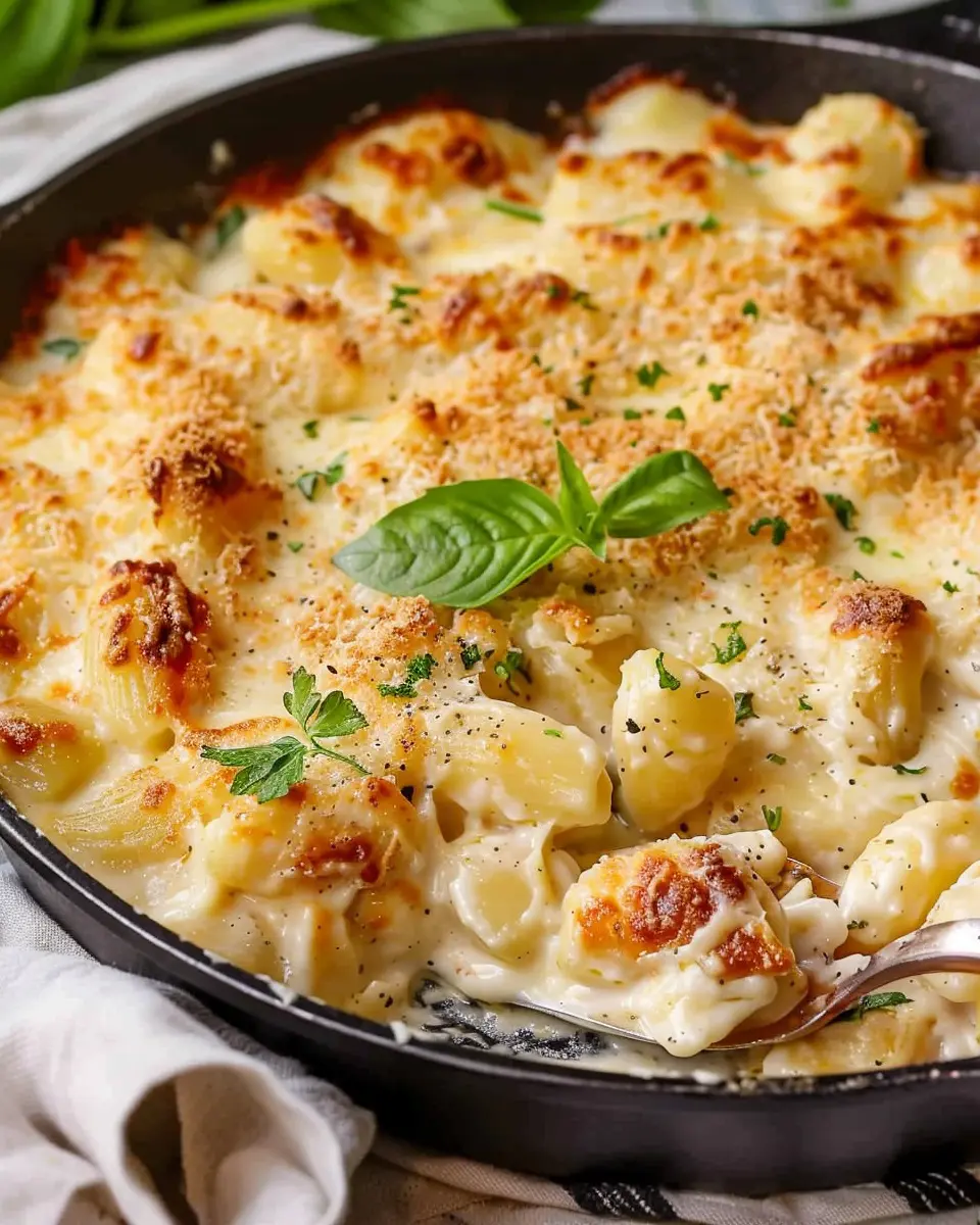 Chicken Alfredo Gnocchi Bake