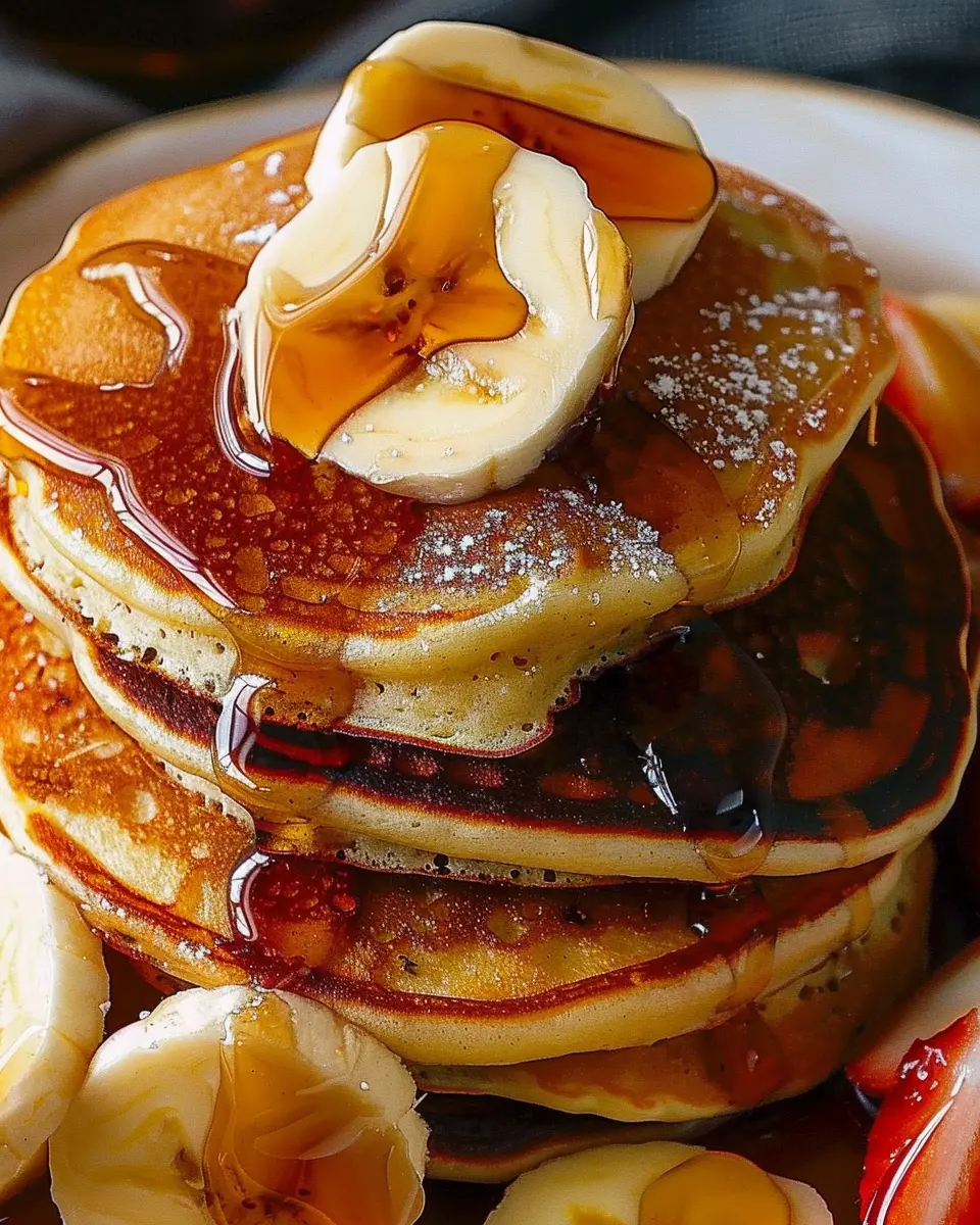 Fluffy pancakes for the Best Breakfast with Turkey Bacon Delight