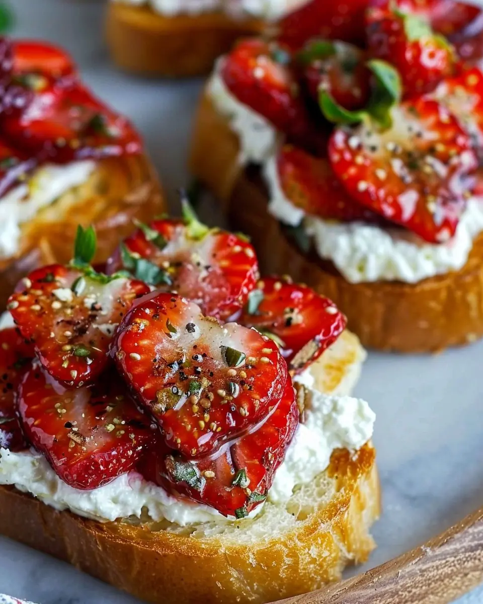 Roasted Strawberry Whipped Ricotta Toast