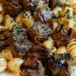 Garlic Butter Steak Bites & Shell Pasta: A Creamy Delight!