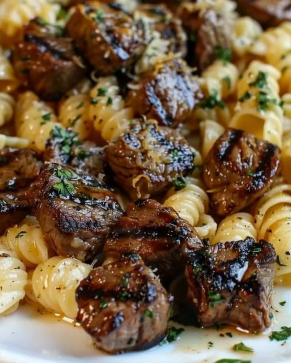 Garlic Butter Steak Bites & Shell Pasta: A Creamy Delight!