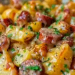 Cheesy Ranch Potatoes and Smoked Sausage